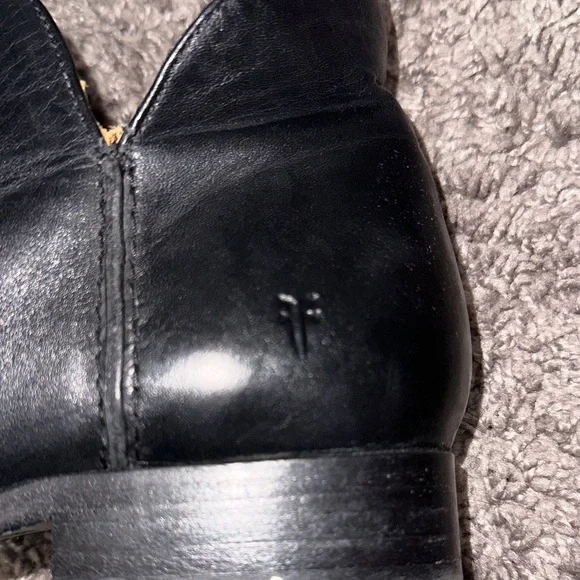 Frye Black Leather Ankle Boots - Picture 5 of 7